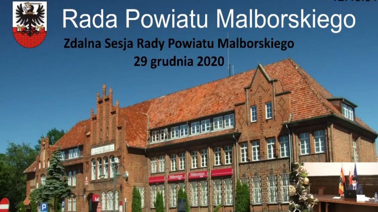 XX/2020 Sesja Rady Powiatu Malborskiego na żywo - 29.12.2020