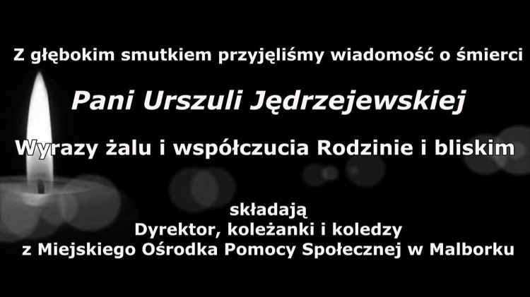 Kondolencje Dyrektora i pracowników Miejskiego Ośrodka Pomocy Społecznej&#8230;