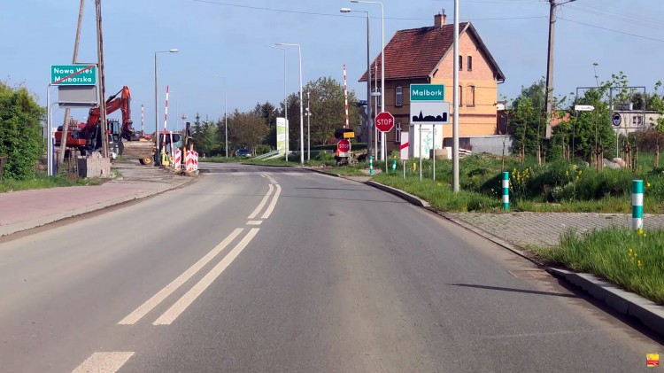 Utrudnienia w Nowej Wsi Malborskiej. Drogowcy kładą ostatnią warstwę asfaltu - 18.05.2021 (aktualizacja)