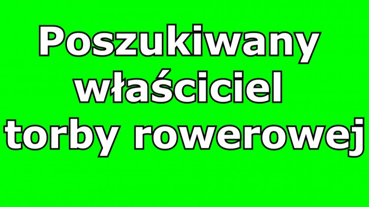 Malbork. Policja szuka właściciela torby rowerowej.