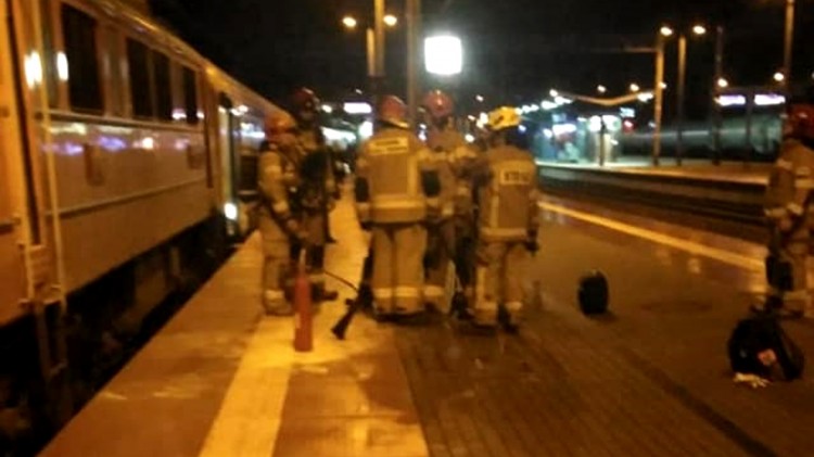 Pożar lokomotywy na stacji kolejowej – weekendowy raport malborskich&#8230;