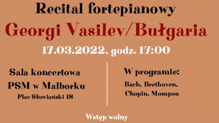 Malbork. Państwowa Szkoła Muzyczna zaprasza na recital fortepianowy.