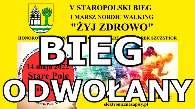 Stare Pole. V Staropolski Bieg i Marsz Nordic Walking ODWOŁANY.