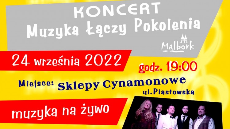 Malbork. W sobotę koncert Muzyka Łączy Pokolenia.