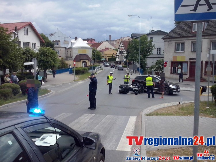 DZIERZGOŃ: KOLIZJA SAMOCHODU OSOBOWEGO Z MOTOREM – 19.06.2015