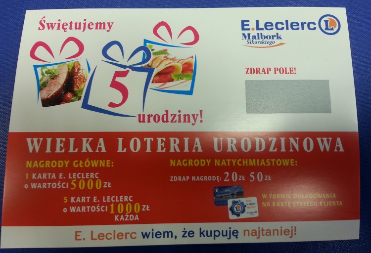 Malborski E.Leclerc świętuje 5. urodziny. Na mieszkańców Malborka&#8230;