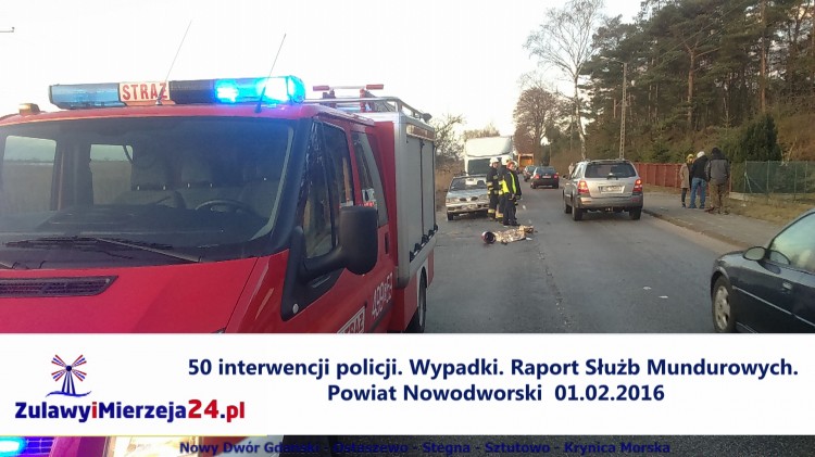 50 interwencji policji. Wypadki. Raport Służb Mundurowych. Powiat Nowodworski&#8230;