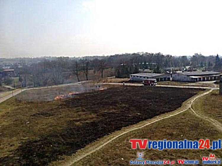 Wypadek na trasie Stary Dzierzgoń – Przezmark. Płonące trawy zagrażały&#8230;