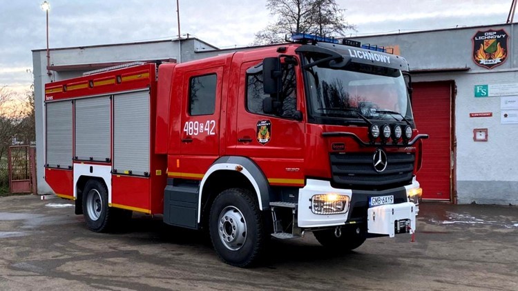 Gmina Lichnowy. Nowy wóz strażacki dla strażaków ochotników.