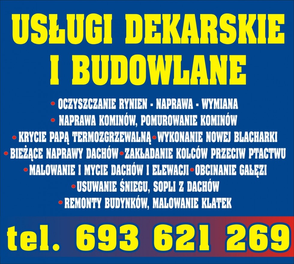 Usługi Podnośnikowo-Dekarskie Dariusz Mikuła. Usługi dekarskie, usługi blacharskie