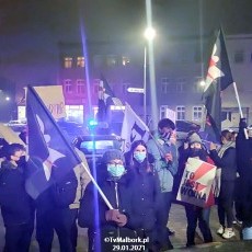 Malbork. "Dni Hańby" - Protest przeciwko zaostrzeniu prawa do aborcji.…