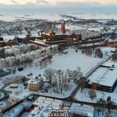 Zimowy Malbork, Zimowy Zamek Krzyżacki - 12 lutego 2021 - Malborskie…