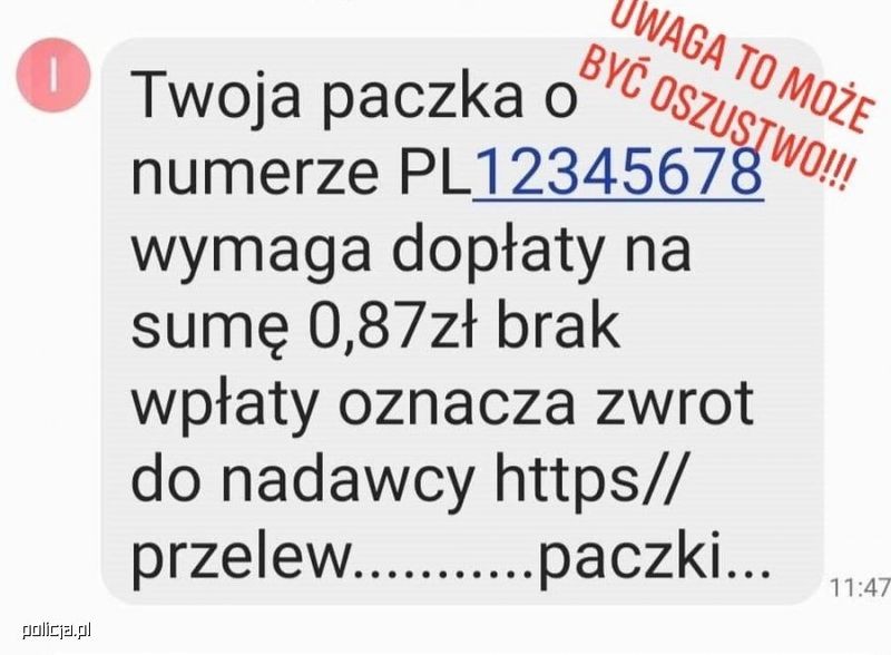 Dostałeś wiadomość SMS z prośbą o dopłatę do przesyłki? Uważaj, to może być oszustwo!