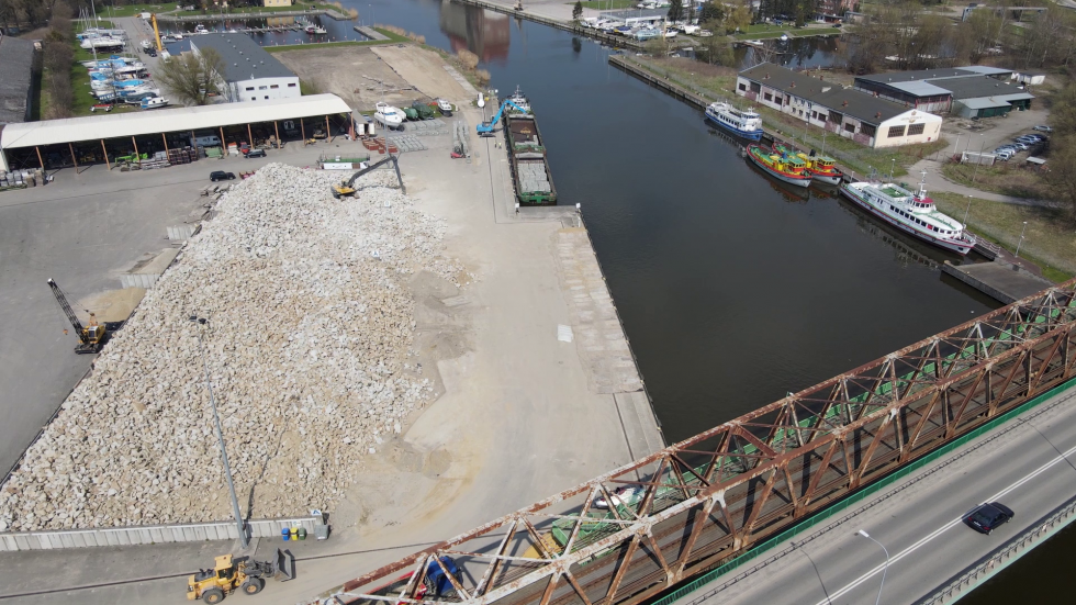 Port Morski w Elblągu z drona - Przekop Mierzei Wiślanej