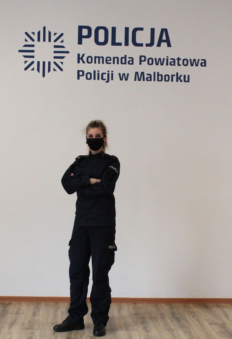 Malbork. Nowa policjantka w malborskiej komendzie. Ty też możesz zostać pomorskim policjantem.