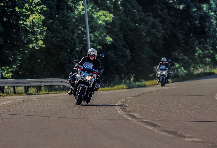 Nowy Dwór Gdański. Służba na motocyklu to nie tylko praca.