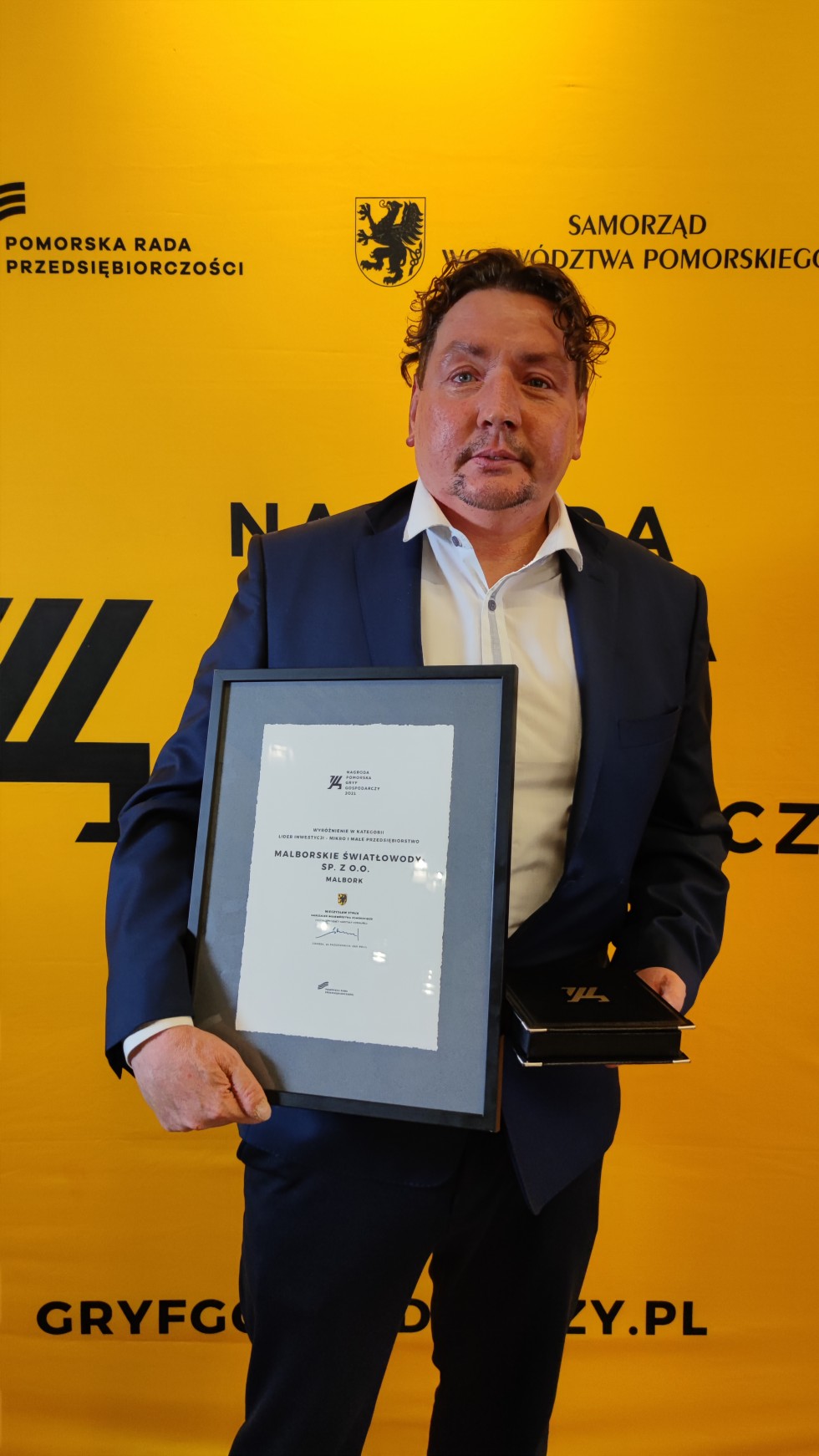 Gala Pomorskiej Nagrody Gryf Gospodarczy 2021. Malborskie Światłowody wyróżnione w kategorii Lider Inwestycji.