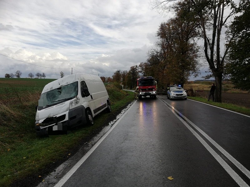 Pijany kierowca uderzył w drzewo – raport sztumskich służb mundurowych.