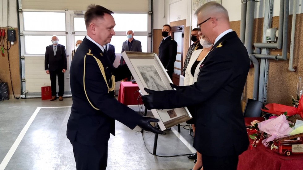 Malbork. Straż Pożarna pożegnała swojego komendanta - bryg. Mariusz Dzieciątek odszedł na emeryturę.