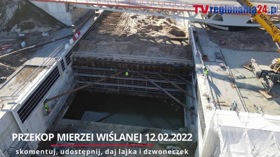 Przekop Kanału Mierzei Wiślanej. Wkrótce zalewanie śluzy wodą. [wideo, zdjęcia]