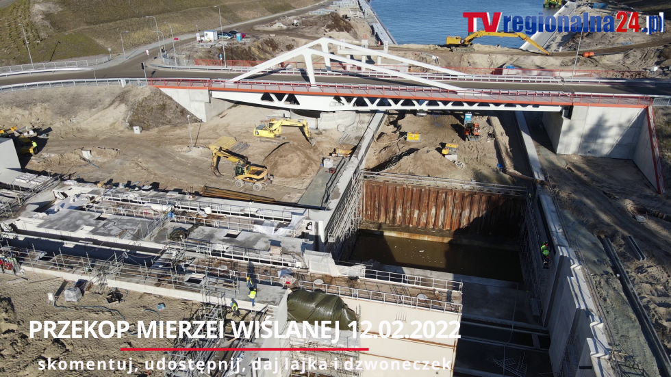Przekop Kanału Mierzei Wiślanej. Wkrótce zalewanie śluzy wodą. [wideo, zdjęcia]