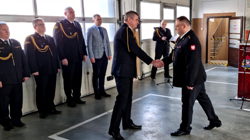 Malbork. St. kpt. Damian Tomaszewski oficjalnie powołany na stanowisko komendanta KP PSP.