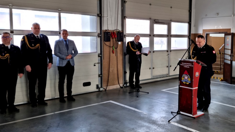 Malbork. St. kpt. Damian Tomaszewski oficjalnie powołany na stanowisko komendanta KP PSP.
