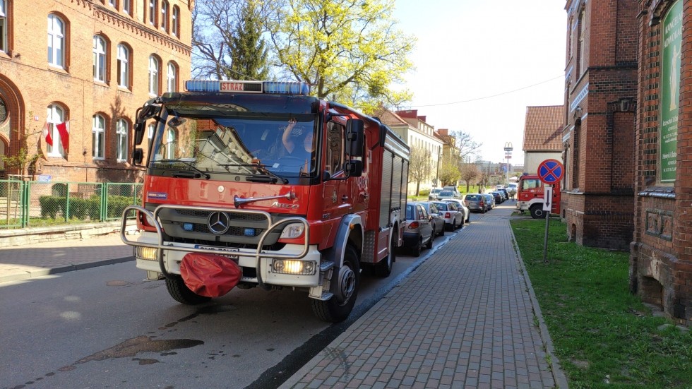 Malbork. Pożar w sądzie – ćwiczenia taktyczne strażaków.