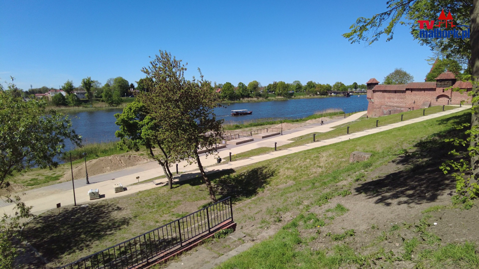 Malbork. Budowa bulwaru i kamienic nad Nogatem. Zobacz najnowsze nagranie 17.05.2022