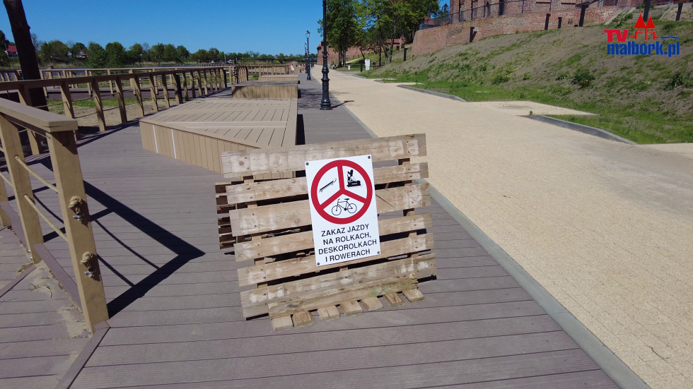 Malbork. Budowa bulwaru i kamienic nad Nogatem. Zobacz najnowsze nagranie 17.05.2022
