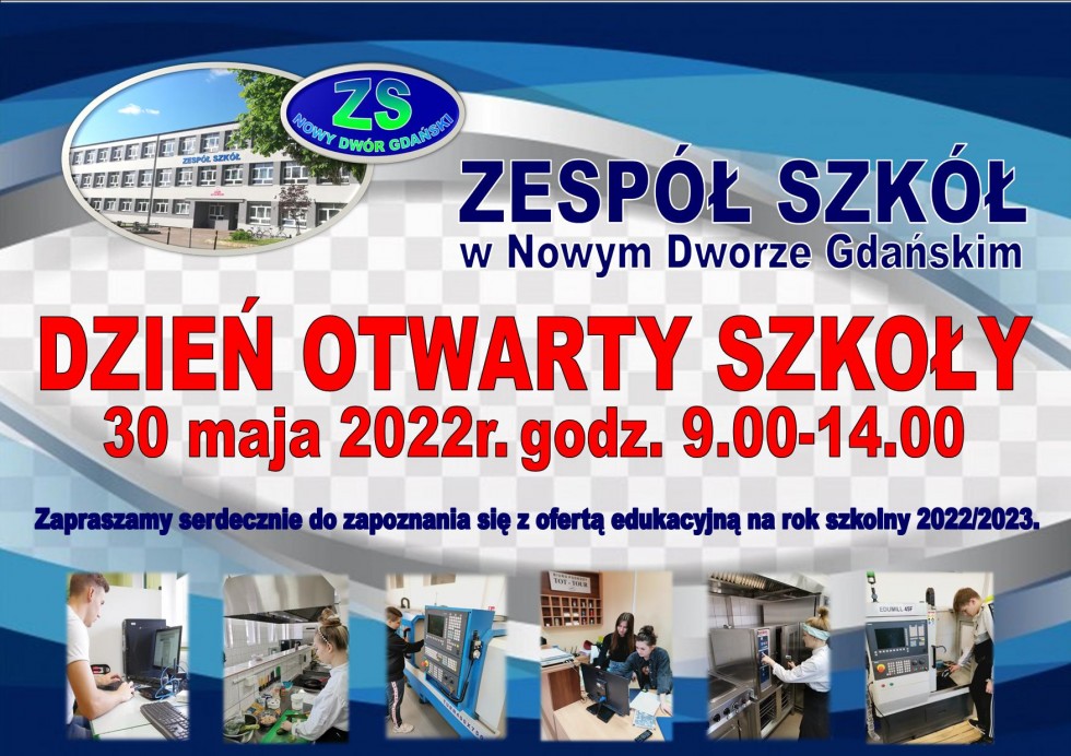 Nowy Dwór Gdański. Zespół Szkół zaprasza na Dzień Otwarty.