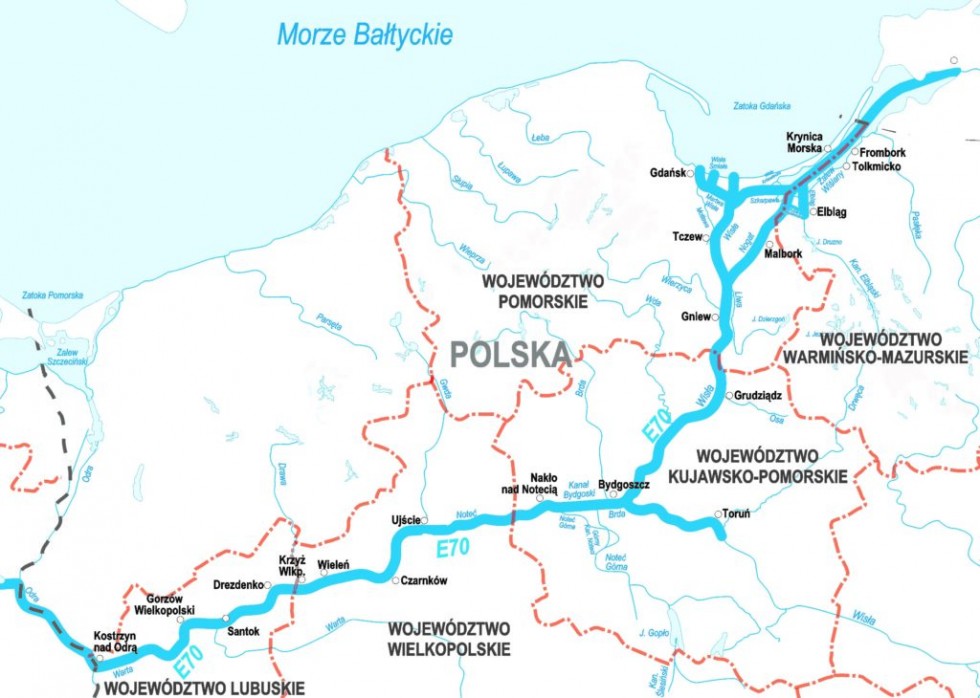 Razem dla drogi wodnej E70. Pięć województw będzie działać na rzecz rewitalizacji śródlądowego szlaku