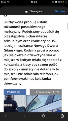 Nowy Dwór Gdański. Informacja o napadzie na dziewczynkę to fake news!