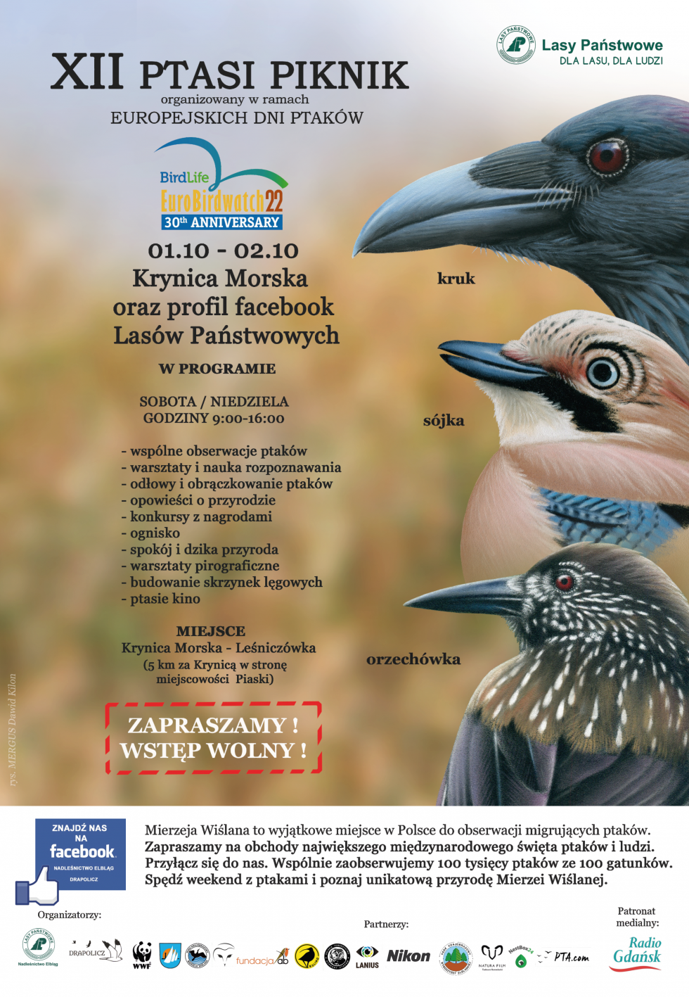 Krynica Morska. W październiku odbędzie się XII Ptasi Piknik.