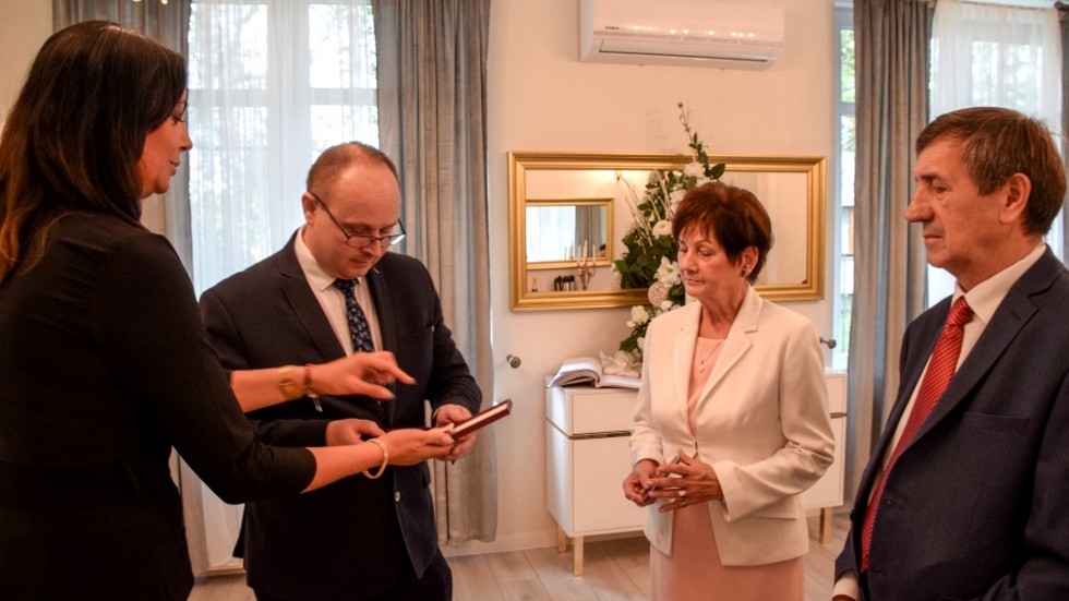 Nowy Dwór Gdański. Złote Gody państwa Janiny i Ryszarda Grot.