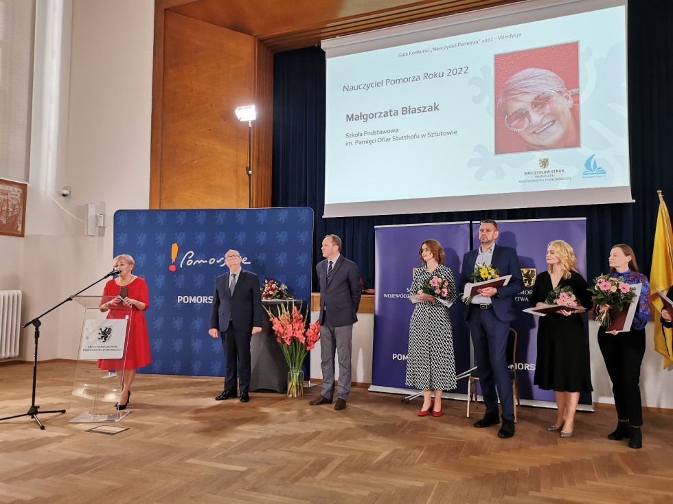 Sztutowo. Małgorzata Błaszak Nauczycielem Pomorza Roku 2022.