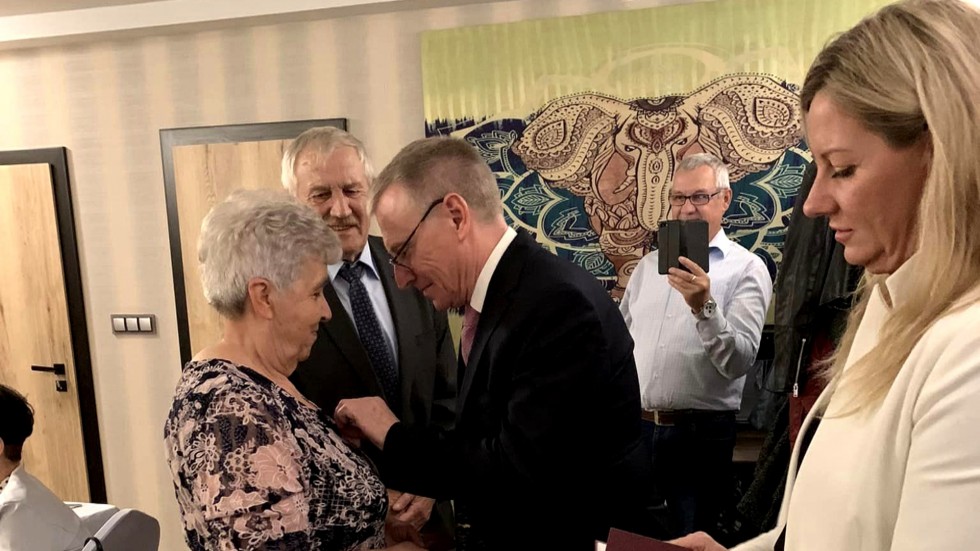 Nowy Dwór Gdański. Złote Gody państwa Haliny i Tadeusza Juś.