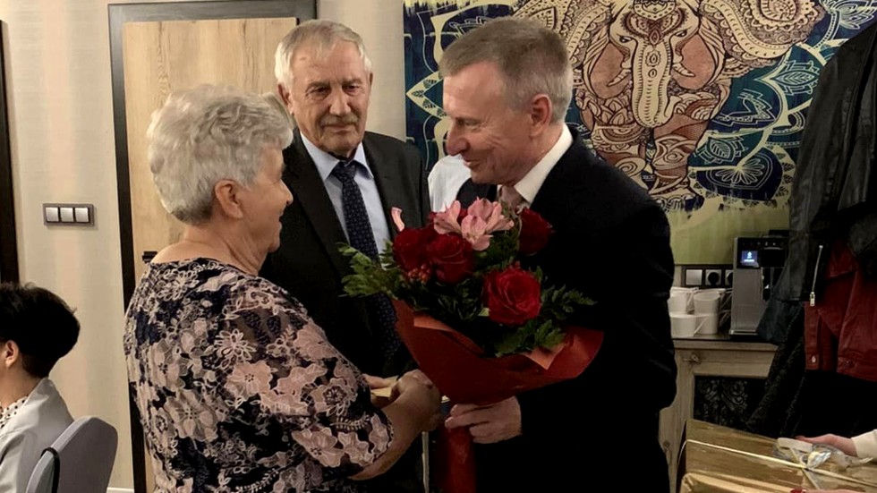 Nowy Dwór Gdański. Złote Gody państwa Haliny i Tadeusza Juś.
