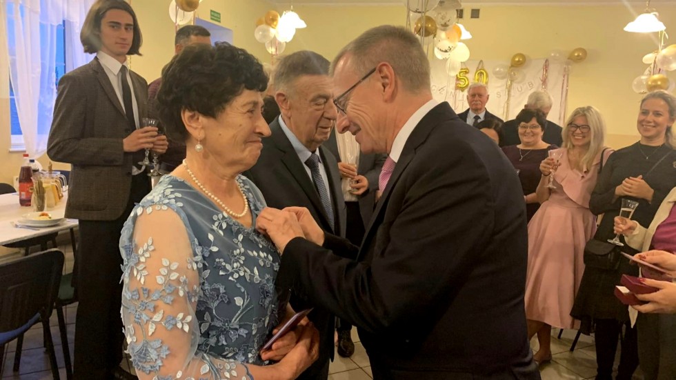 Nowy Dwór Gdański. 50 lat pożycia małżeńskiego państwa Kazimiery i Tadeusza Tomczak.