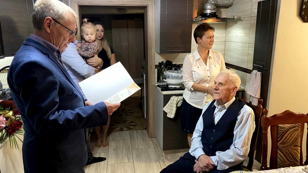 Nowy Dwór Gdański. Stanisław Wróbel obchodzi jubileusz 96. urodzin.