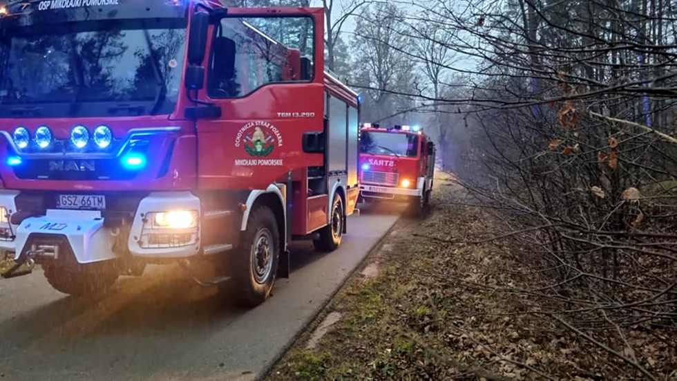 Mikołajki Pomorskie. Dwie osoby w szpitalu po zderzeniu osobówek.