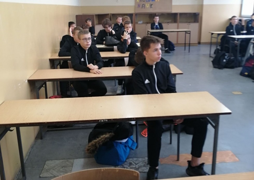Malbork. Piłkarz Olimpii Elbląg Dawid Wierzba odwiedził ZST.