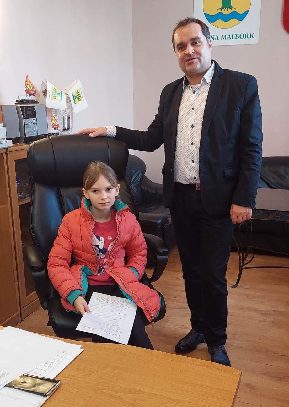 Gmina Malbork. Uczniowie z wizytą w Urzędzie Gminy.