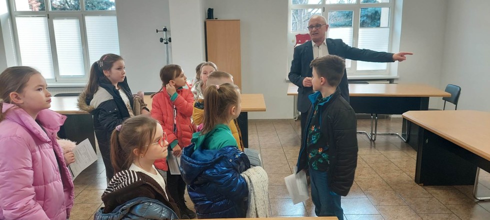 Gmina Malbork. Uczniowie z wizytą w Urzędzie Gminy.