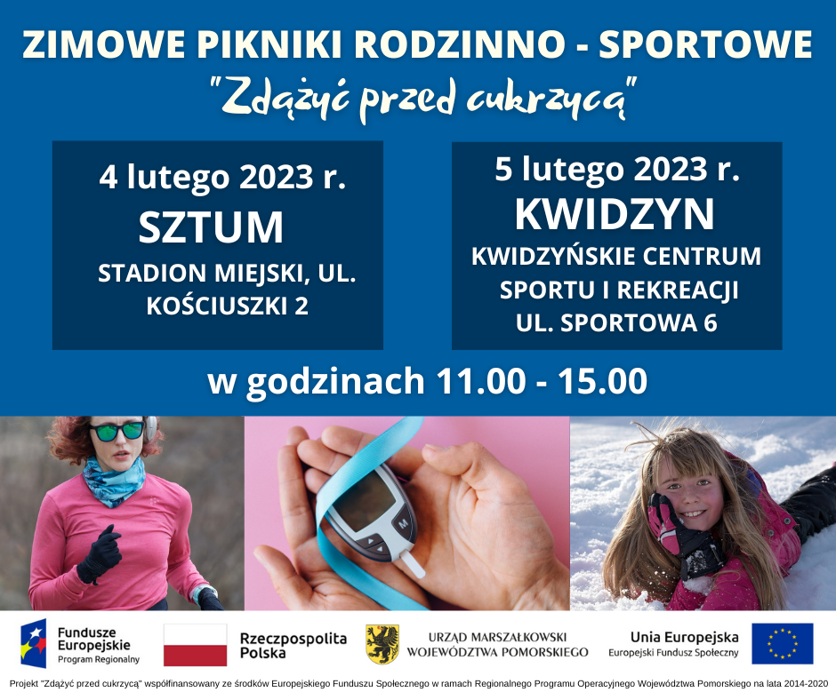 Rusz się z kanapy i ubiegnij cukrzycę – zimowe pikniki rodzinne w Sztumie i Kwidzynie.