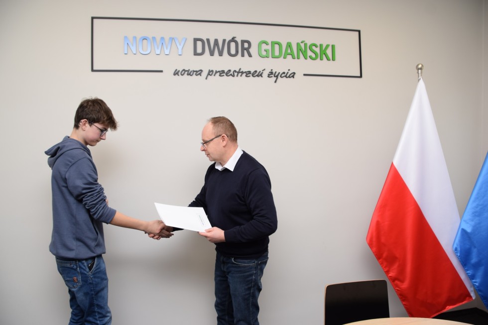Nowy Dwór Gdański. Postawa godna do naśladowania - Paweł i Kacper uhonorowani.