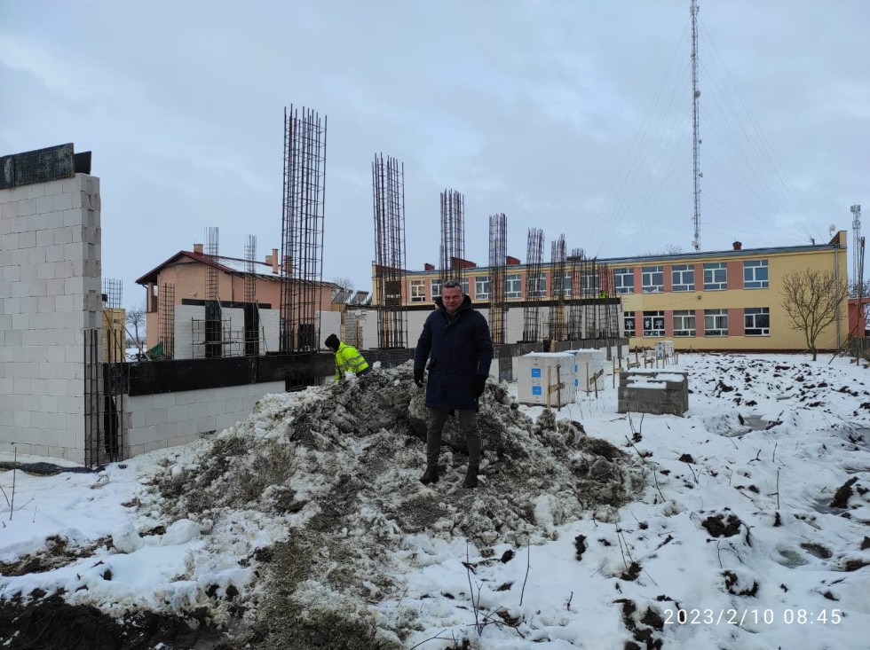 Miłoradz. Trwa budowa nowej sali sportowej.