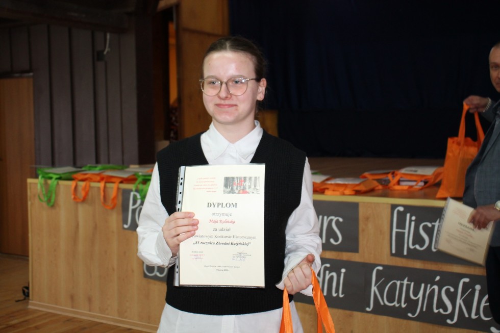 Powiat sztumski. Poznajcie laureatów konkursu wiedzy o zbrodni katyńskiej.