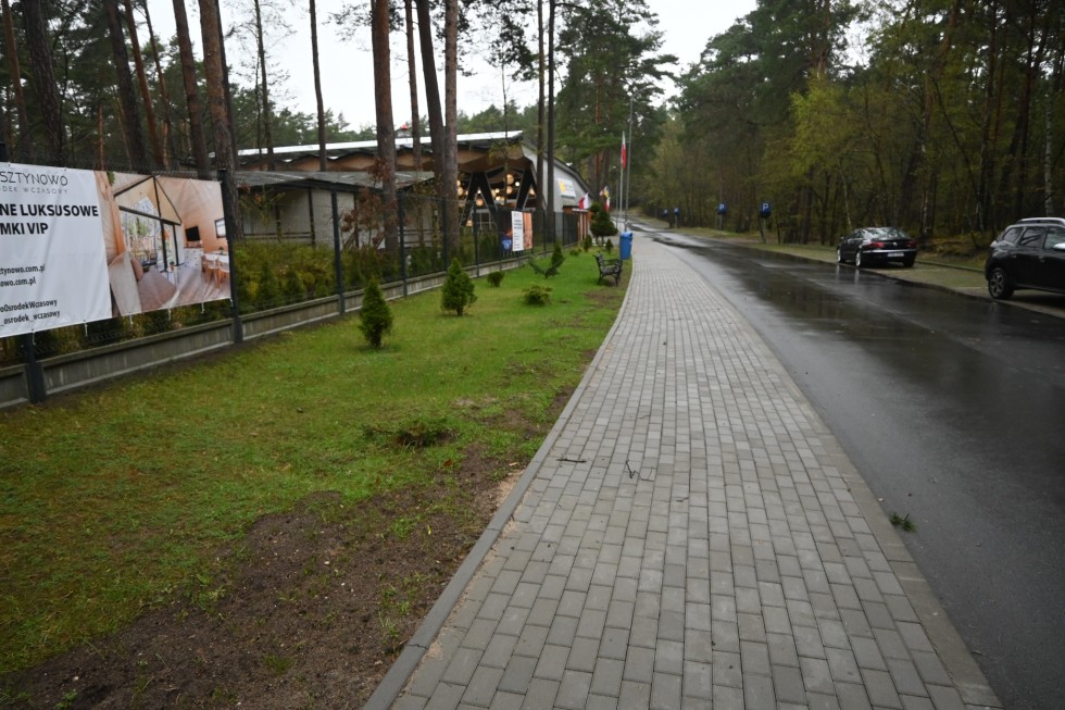 Sztutowo. Odbiór końcowy chodnika przy ul. Morskiej.