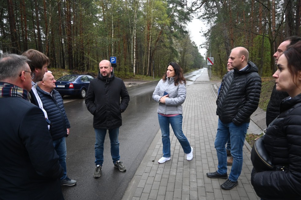 Sztutowo. Odbiór końcowy chodnika przy ul. Morskiej.